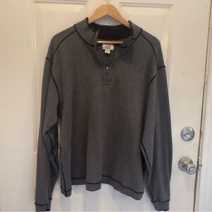 Cutter and Buck Men's Charcoal Zip-Up Sweater